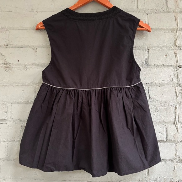 Black Sleeveless Wrap Blouse with Side Tie - Picture 4 of 7